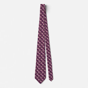 Elegância Encantada Gravata Borboleta Floral Roxa 