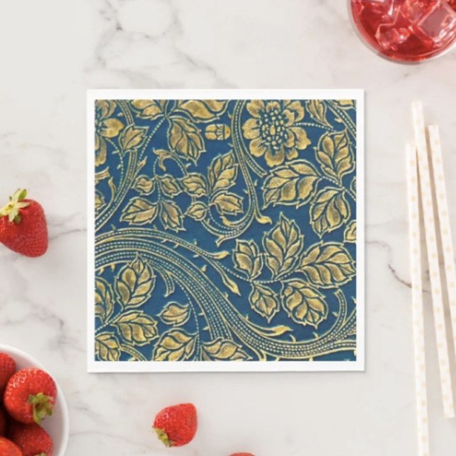 Elegância Flor de Ouro Guardanapo de Papel (Napkins - coined or standard napkin sold in quantities of 50. )