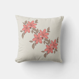 "Elegância Floral Almofada Quadrada – Linda Flor