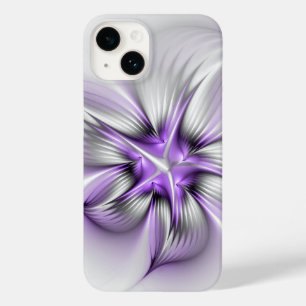 Elegância Floral Moderna Abstrato Violet Art