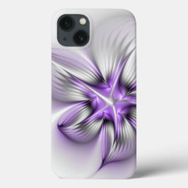 Elegância Floral Moderna Abstrato Violet Art