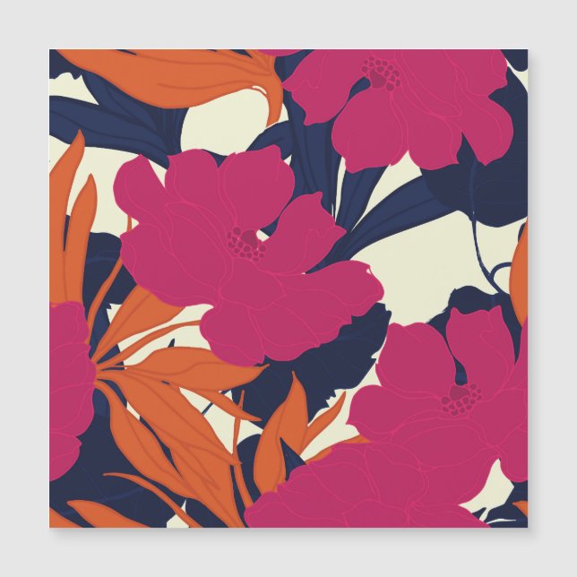 elegância floral: padrão abstrato (Frente)
