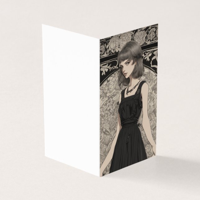 Elegância Gótica Romântica LBD Pequeno Vazio Preto (Exterior)