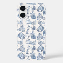 Elegância Jack Russell Toile Francesa Azul