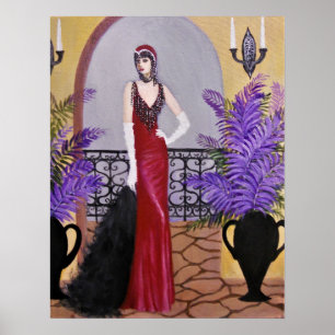 Elegância no vermelho, poster