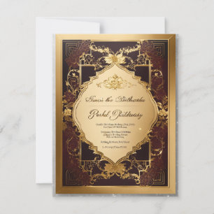 Elegância Opulenta: Convite Exclusivo de Aniversár