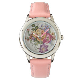 Elegância: Relógio Floral Inspirado em Porcelana