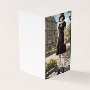 Elegância Romântica de Animes LBD Pequeno Vestido