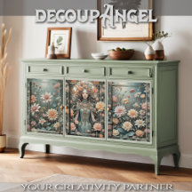 Elegância Romântica em Pêssego e Aqua - Decoupage