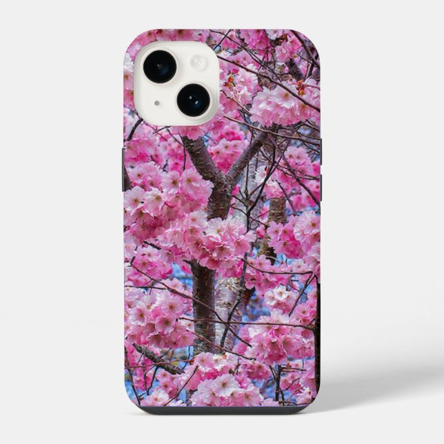 Elegância Sakura Bloom para iPhone 14 (Verso)