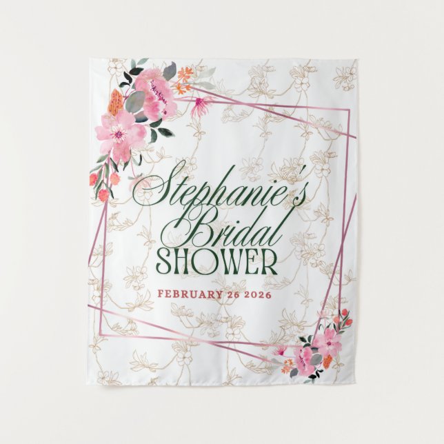 "Elegância Sangrenta: Uma Tapeçaria Floral da Fant (Frente)