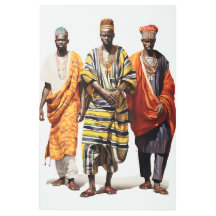 "Elegância Sartorial: Trio de Homens Africanos em 