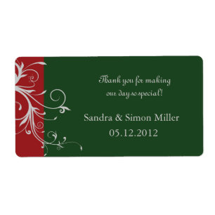 Elegância suave - obrigado de casamento - etiqueta