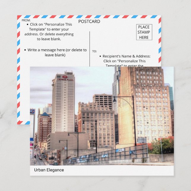 Elegância Urbana: Cartão Postal Skyline Centro (Frente/Verso)