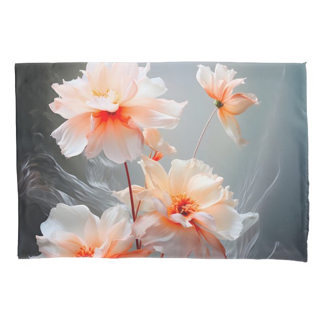 Elegant Abstract Blush Flower Misty Flow (Frente)