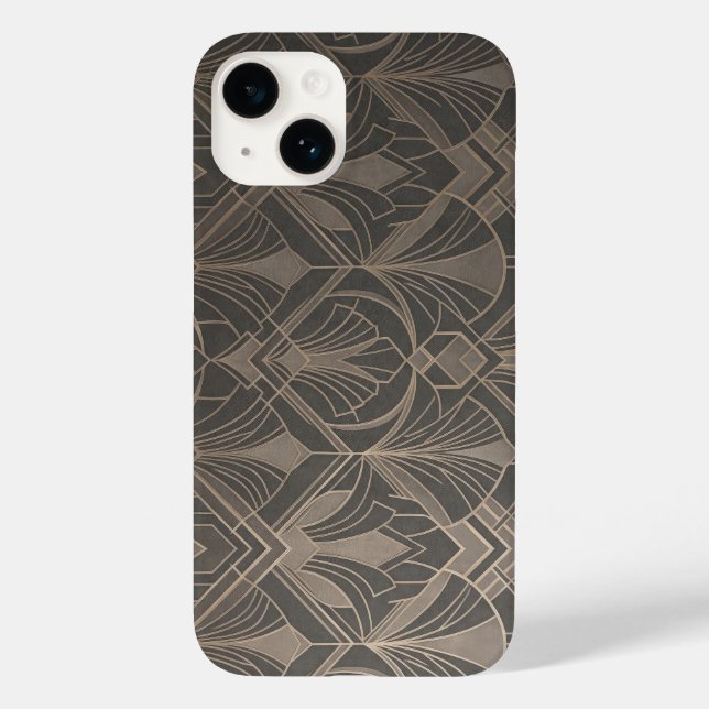Elegant Art Deco Geometric Pattern iPhone Case (Verso)