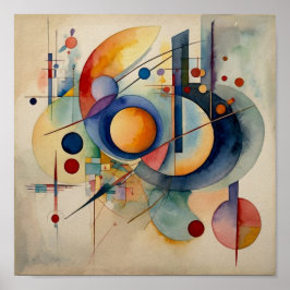 Elegant Artistic Abstract Art Water Color Poster