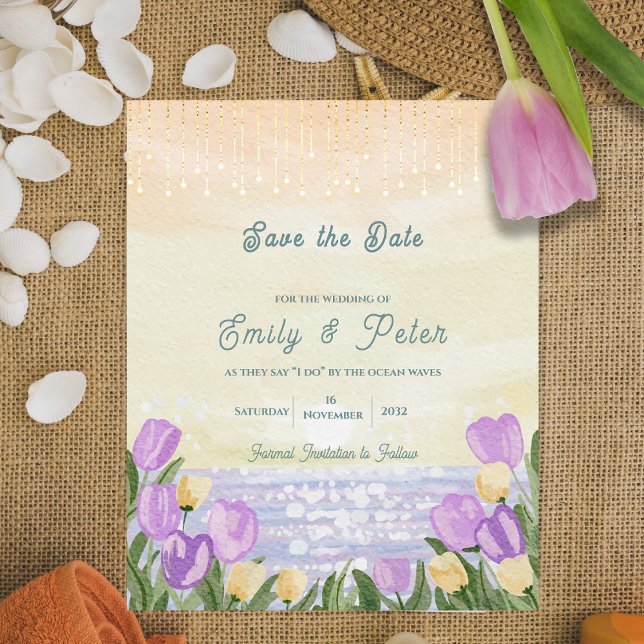 Elegant Beach Destination Wedding Save the Date (Elegant Beach Destination Wedding Save the Date)
