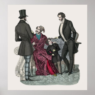 Elegant Biedermeier Gentlemen Poster