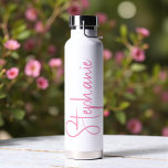 Elegant Calligraphy Script Personalized Name<br><div class="desc">Elegant Calligraphy Script Personalized Name Water Bottle features your custom name in elegant calligraphy script. Perfect as personalized gifts for family and friends for Christmas and birthdays or as favors for weddings and events. Add a personalized touch to custom corporate gifts and more. Designed by ©2025 Evco Studio www.zazzle.com/store/evcostudio</div>
