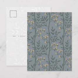 Elegant cartão postal de arte floral em listras bo