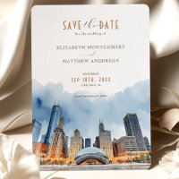 Elegant Chicago, Illinois - Convite para salvar a