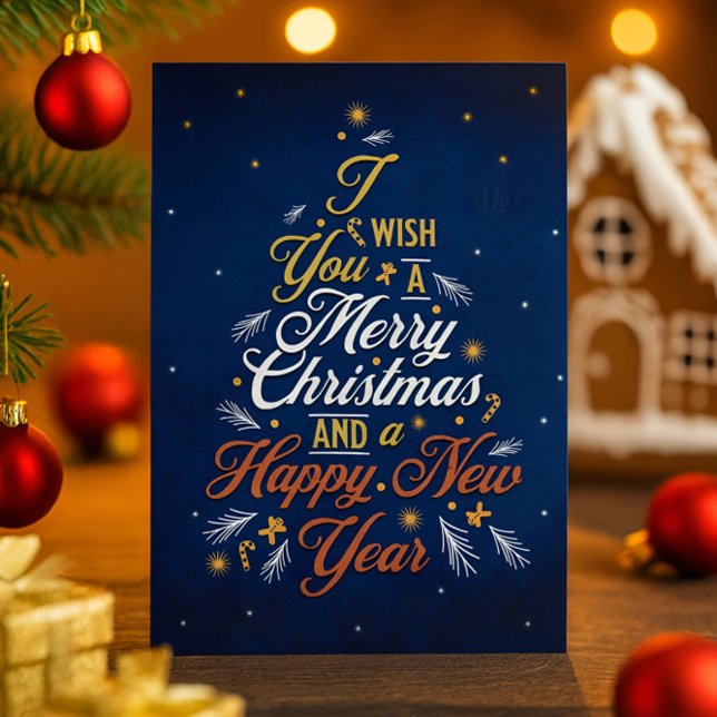 Elegant Christmas & Happy New Year Greeting Card (Criador carregado)