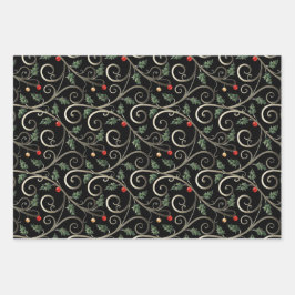 Elegant Christmas Night – Luxe Wrapping Paper Set