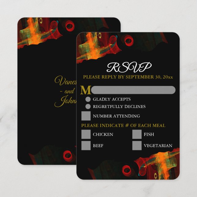 Elegant Classic Modern Trendy Pattern #903 Wedding (Frente/Verso)