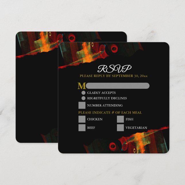 Elegant Classic Modern Trendy Pattern #903 Wedding (Frente/Verso)