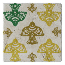 Elegant classic multicolor Italian folk art birds