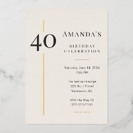Elegant Cream & Gold 40th Birthday Celebration