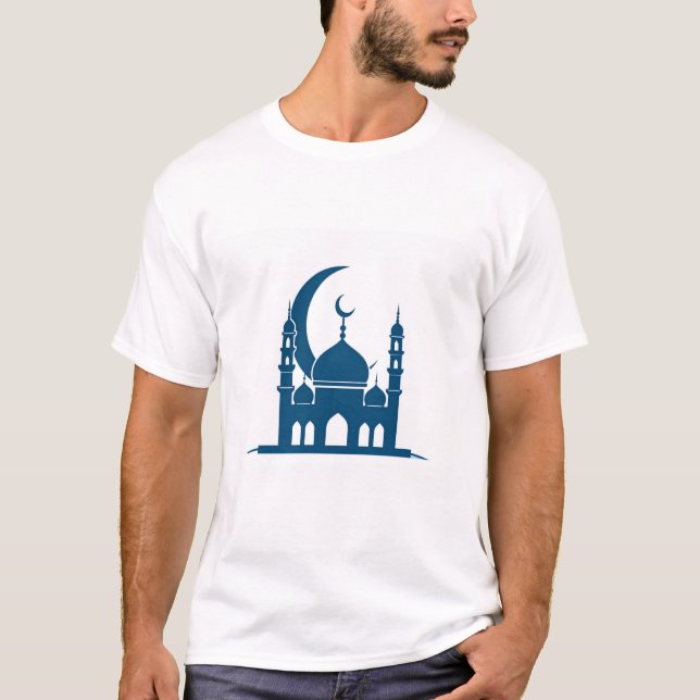 Elegant Crescent Moon Ramadan T-Shirt (Frente)