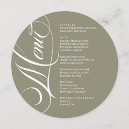 Elegant font modern Menu