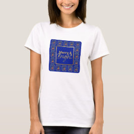 Elegant French Horn Christmas Royal Blue T-Shirt