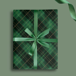 Elegant Green Plaid Christmas Holiday