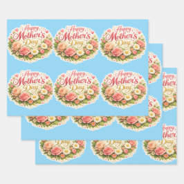 Elegant happy Mother's Day floral wreath