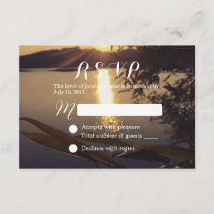 Elegant Lake Sunset Wedding RSVP