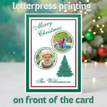 ELEGANT LETTERPRESS PRINT PHOTOS CHRISTMAS 