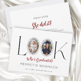 Elegant "Look Who's Graduated!" Photo Graduation 