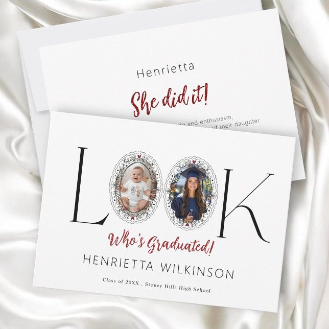 Elegant "Look Who's Graduated!" Photo Graduation  (Criador carregado)