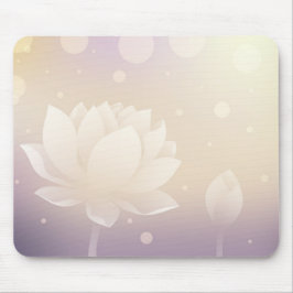 Elegant Lotus Flower Mouse Pad
