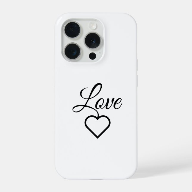 Elegant Love Heart Typography Case (Verso)