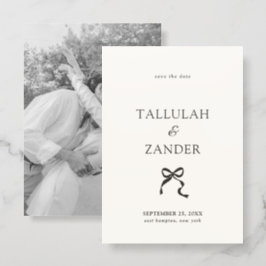 Elegant Minimal Bow Save the Date