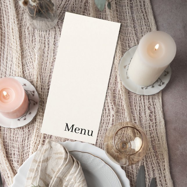 Elegant Minimalist Wedding Menu (Criador carregado)