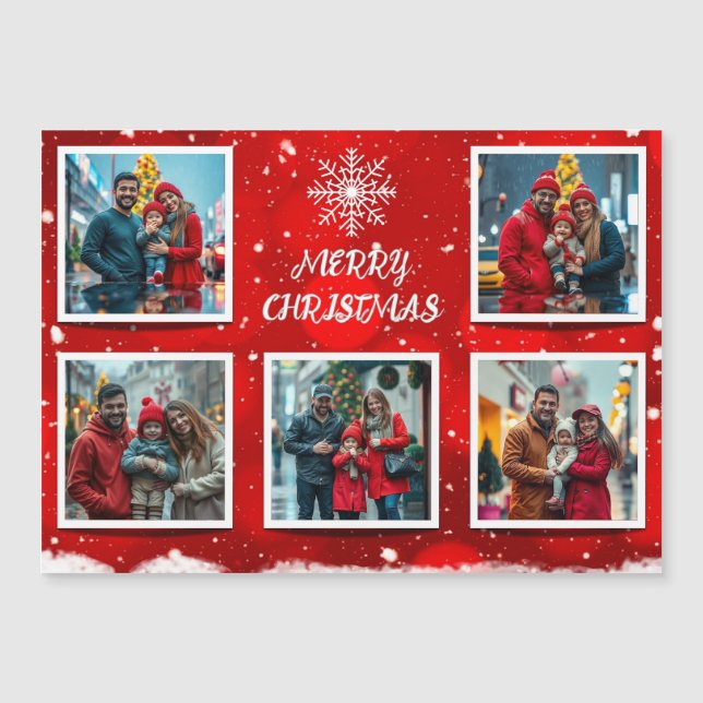 Elegant Modern Christmas Family Photo Design (Frente)
