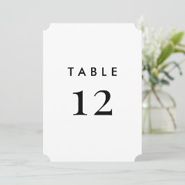Elegant Modern Minimal Wedding Table Number Cards