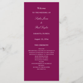 Elegant Mulberry Wedding Program