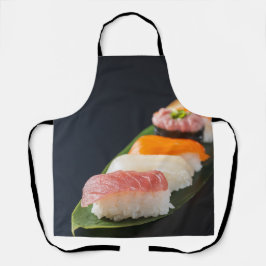 Elegant nigiri sushi lineup apron SUSHIMI series