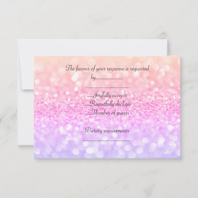 ELEGANT pastel sparkle ALL OCCASION RSVP (Frente)